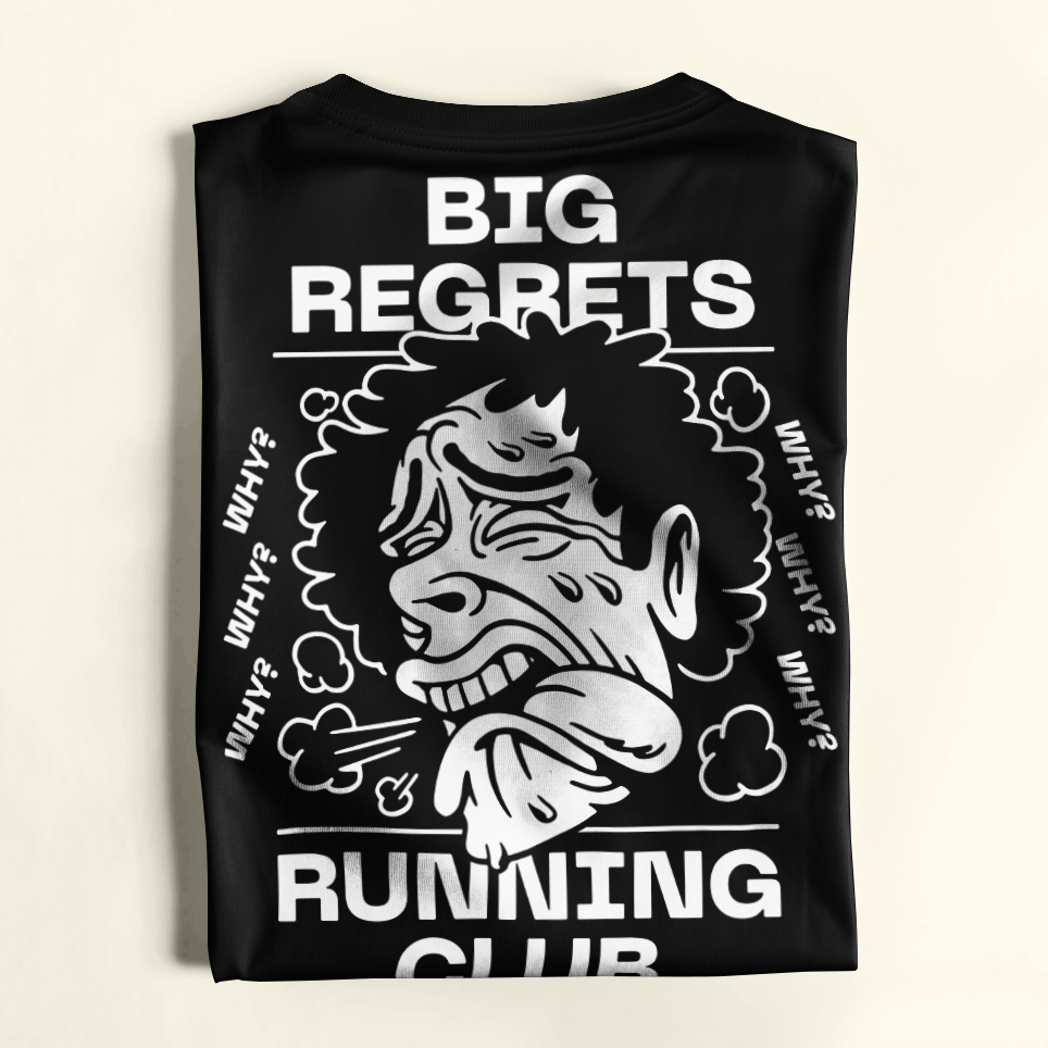 Big Regrets Running Club T-Shirt (Black)