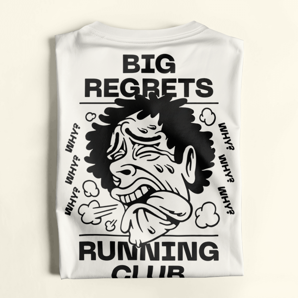 Big Regrets Running Club T-Shirt (White)