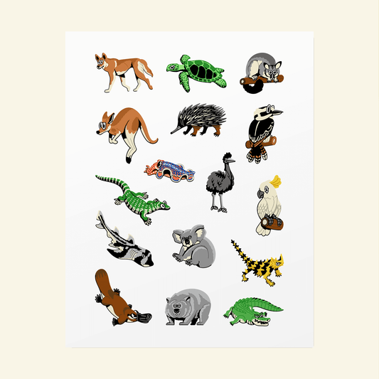 Aussie Animals Sticker Sheet